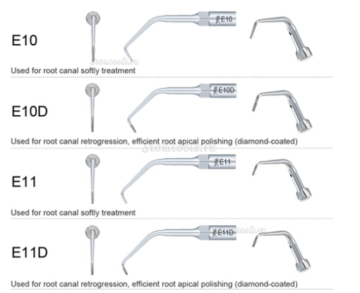 WOODPECKER® Эндодонтический скалеров насадкаи EMS совместимый 4шт.