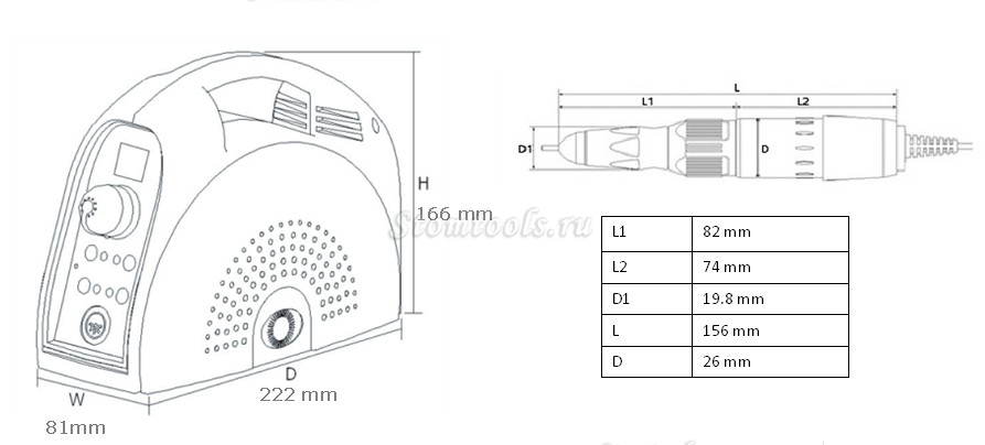 AnyXing MD300 III микромоторные 45000 RPM Сделано в Корее