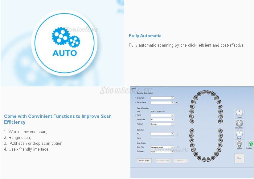 SHINING 3D®AutoScan-стоматологические 3D сканеры для сканирования цвет текстуры и функция