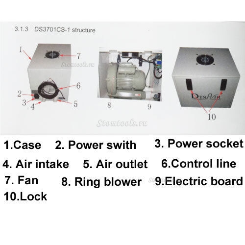 Dynamic® DS3701CS-1 портативная аспираторы стоматологические