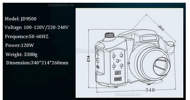 JSDA® JD9500 бесщеточный микромотор 50,000rpm с LED