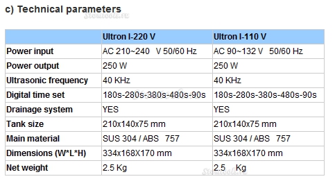 HISHINE® Ultron I ультразвуковая ванна светодиодного дисплея 2.5L